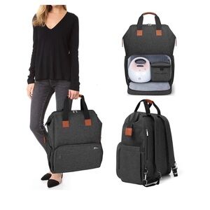 Lux Charcoal Backpack with Ebony Accents
